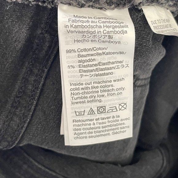 Madewell Womens 31 High Rise Denim Shorts Faded Black Cut Off Hem Style K6156 - Picture 12 of 13